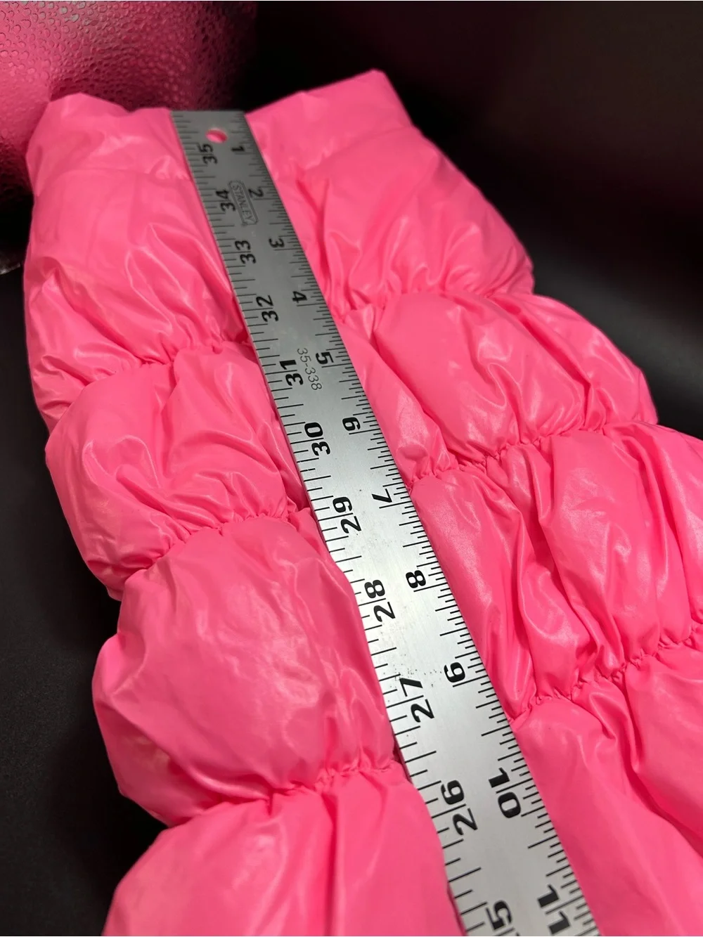 Plush Lined Pink Puffer Dog Coat